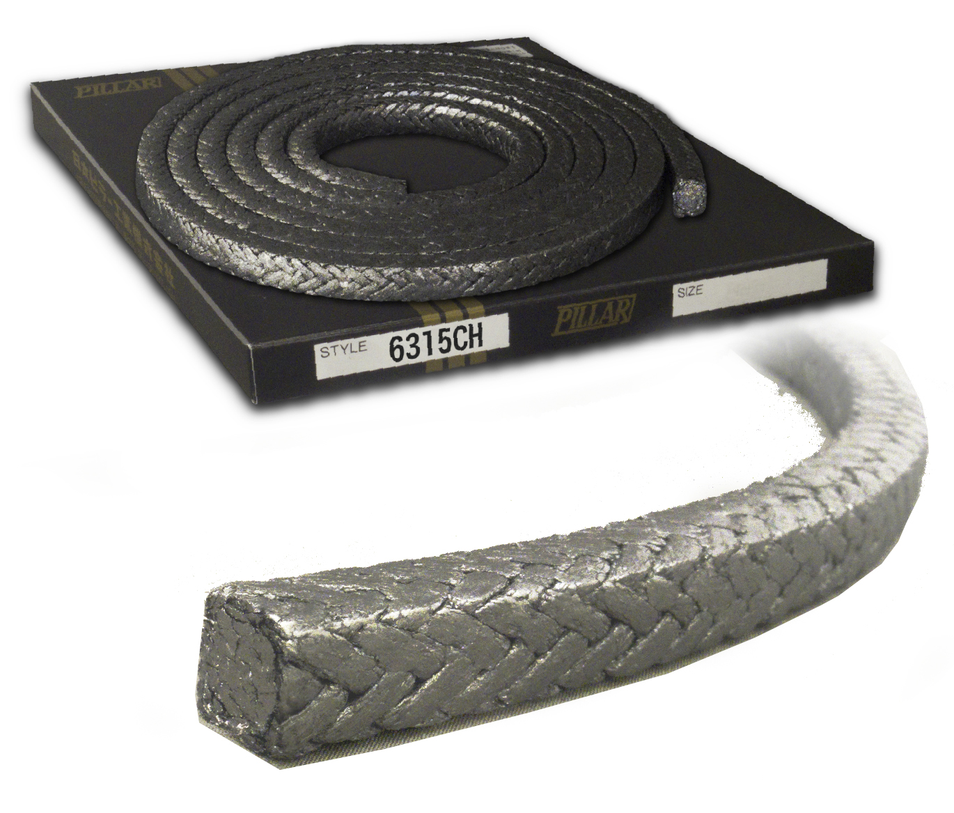 PACKING PILLARFOIL BRAIDED, PILLAR NO.6315CH 3.0MMX3MTR