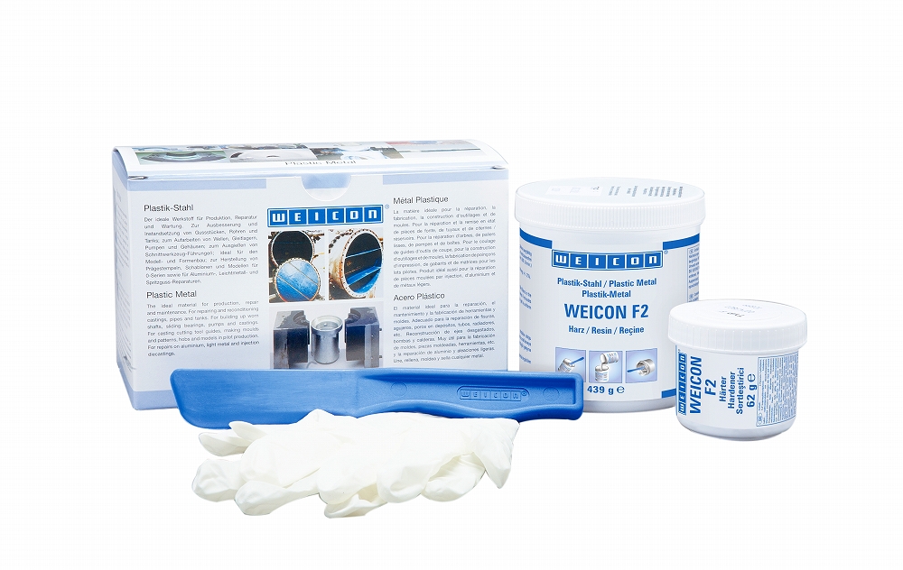 ALUMINIUM FILLED VISCOUS, WEICON F2 0.5KG 