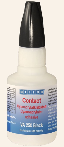 ADHESIVE CONTACT CYANOACRYLATE, WEICON VA 250 BLACK 20GRM
