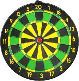 DARTBOARD WITH ARROW 6'S