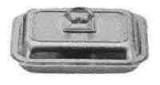 VEGETABLE DISH W/COVER S.STEEL, RECTANGULAR 310X243X46MM