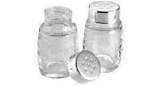 SALT SHAKER GLASS, WITH PLASTIC TOP