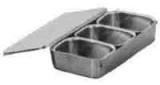 SPICE CONTAINER STAINLESS, 2 INNER BOXES 255X145X60MM