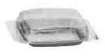 BUTTER TRAY STAINLESS STEEL, WITH PLASTIC COVER 185X110MM