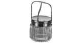 SUGAR BOWL GLASS W/STAINLESS, STEEL COVER 80X135MM