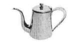 COFFEE POT STAINLESS STEEL, 400CC 75MM DIA 130MM HEIGHT