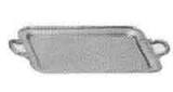 SERVICE TRAY RECTANGULAR, HANDLED STAINLESS 455X340MM