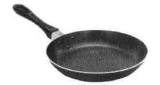 FRYING PAN STEEL TEFLON COATED, DIAM 190MM