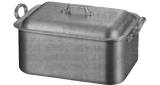 ROASTING PAN ALUMINIUM DEEP, W/LID 350X250X150MM