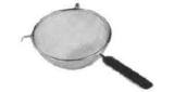 BOWL STRAINER STAINLESS STEEL, W/WOOD HANDLE DIAM 153MM