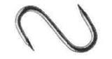 MEAT HOOK GALV NON-SWIVEL, 180MM