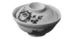 RICE BOWL LARGE W/COVER CHINA, JAPANESE STYLE 155MM DIAM