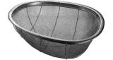 BASKET OVAL STAINLESS STEEL, L445XW380XD145MM