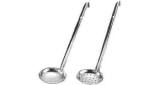 SHALLOW LADLE STAINLESS STEEL, SOLID BOWL HANDLE L:255MM