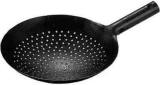 FRYING PAN CHINESE STEEL, PERFORATED DIAM 240MM
