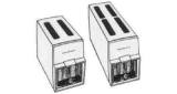 TOASTER AUTO 2-SLICES 100V