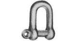 SHACKLE D-TYPE SCREW PIN, BLACK 6MM SWL 0.138TON