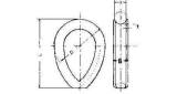 WIRE ROPE THIMBLE A-TYPE GALV, 6MM