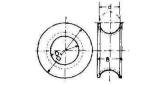 MANILA ROPE THIMBLE ROUND, D-TYPE GALV 10MM