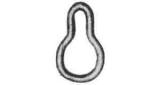 LINK LASHING PEAR-SHAPE BLACK, 22X240MM