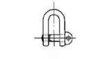 SHACKLE STRAIGHT EYE BOLT, GALV JIS-SD 10MM SWL 0.4TON