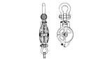 BLOCK CARGO CASTSTEEL W/BECKET, JIS-F3428-2RB DOUBLE 340MM
