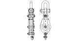 BLOCK TOPPING STEEL W/BECKET, JIS-F3427-T2B DOUBLE 460MM