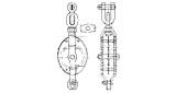 BLOCK GUY STEEL SWIVEL DOUBLE, JIS-F3419-MS2B 160MM W/BECKET