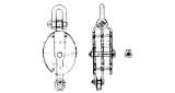 BLOCK GUY STEEL WITH BECKET, JIS-F3424-M2B DOUBLE 160MM