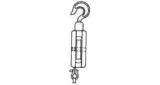 BLOCK WOODEN WITH HOOK&BECKET, JIS-F3426-W1BH SINGLE 140MM