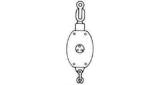 BLOCK WOODEN WITH HOOK&BECKET, JIS-F3426-W2BH DOUBLE 140MM