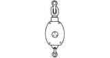 BLOCK WOODEN W/SHACKLE SC18 &, BECKET F3426-W3BS TRIPLE 200MM