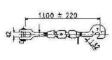 TURNBUCKLE GALV TB-23-361, JAW&HOOK PIPE BODY B/L 36TON