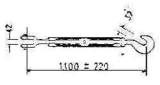 TURNBUCKLE GALV TB-21-361, JAW&HOOK FRAME BODY B/L 36TON