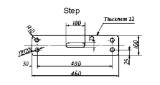 ROPE LADDER STEP HARDWOOD FLAT, 460X100X22MM
