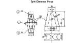 SPLIT DISTANCE PIECE, FOR 14MM SYNTHETIC FIBRE ROPE