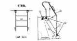LADDER BULWARK STEEL, WITH FURTHER DETAIL