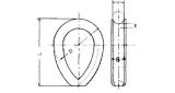 WIRE ROPE THIMBLE A-TYPE, S.STEEL 6MM