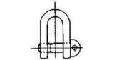 SHACKLE STRAIGHT EYE BOLT, UNGALV JIS-M-SC 16MM SWL 1.6T
