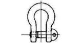 SHAKLE BOW EYE BOLT UNGALV, JIS-M-BC 16MM SWL 1.6TON
