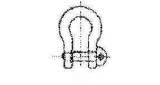 SHACKLE BOW EYE BOLT UNGALV, JIS-M-BD 16MM SWL 1.2TON