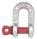 SHACKLE STRAIGHT FORGED CROSBY, SCREW PIN G-210 GALV 1/4"