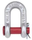 SHACKLE STRAIGHT FORGED CROSBY, ROUND PIN G-215 GALV 1/4"
