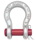 SHACKLE BOW TYPE FORGED CROSBY, ROUND PIN G-213 GALV 1/4"