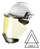 HELMET SAFETY W/VISOR, NONVENTED MSA V-GARD 950 WHITE 