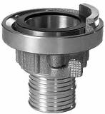 COUPLING HOSE BRASS SMS, 2-1/2" HOSE END 38MM