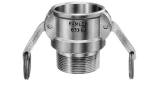 COUPLING CAM&GROOVE ALUM ALLOY, B SOCKET W/MALE THREAD 1/2"
