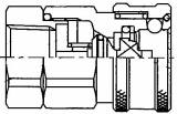 COUPLING QUICK STEEL COUPLER, VHC4-4FSO FEMALE RC1/4 W/VALVE 