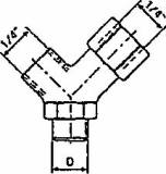 Y-MANIFOLD 1/4 1050, FOR AUTO GREASE DISPENSER 