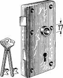 RIM LOCK F/HEAVY DOOR S.STEEL, LEFT HAND INWARD #3827 